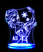 Elsa Frozen Personalised Name - 3D LED Night Light 7 Colours + Remote Control - Kustombox