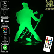 Elvis Presley The King - 3D LED Night Light 7 Colours + Remote Control - Kustombox music