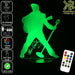 Elvis Presley The King - 3D LED Night Light 7 Colours + Remote Control - Kustombox music