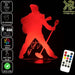 Elvis Presley The King - 3D LED Night Light 7 Colours + Remote Control - Kustombox music