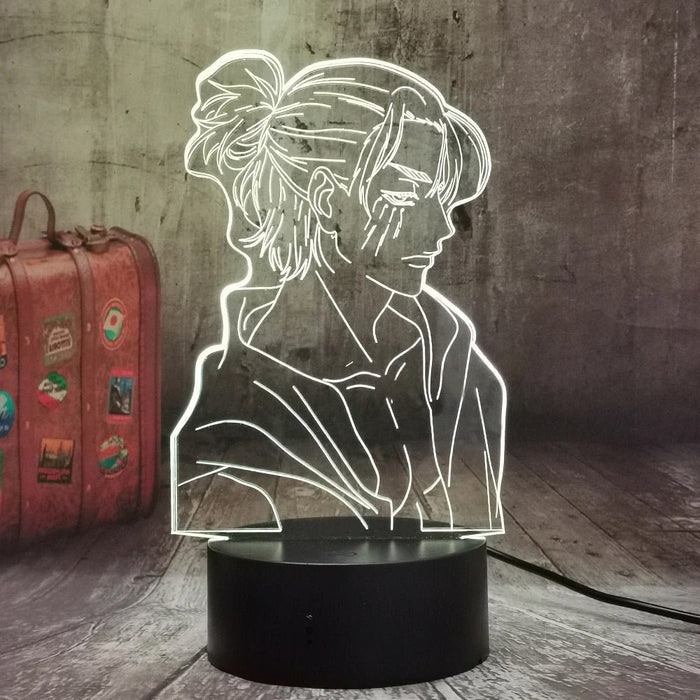 Eren Yeager Attack on Titan- 3D LED Night Light 7 Colours + Remote Control - Kustombox