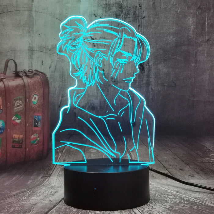 Eren Yeager Attack on Titan- 3D LED Night Light 7 Colours + Remote Control - Kustombox