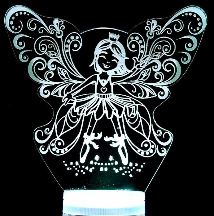 Fairy Princess - 3D LED Night Light 7 Colours + Remote Control - Kustombox