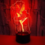 Fairy Princess mushrom garden - LED Night Light 7 Colours + Remote Control - Kustombox