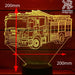Fire Engine Truck - 3D LED Night Light 7 Colours + Remote Control - Kustombox