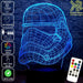 First Order Imperial Stormtrooper Helmet Star Wars - LED Night Light 7 Colours + Remote Control - Kustombox