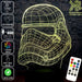 First Order Imperial Stormtrooper Helmet Star Wars - LED Night Light 7 Colours + Remote Control - Kustombox