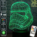 First Order Imperial Stormtrooper Helmet Star Wars - LED Night Light 7 Colours + Remote Control - Kustombox