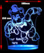 Five Nights of Freddy Personalised Name - 3D LED Night Light 7 Colours + Remote Control - Kustombox