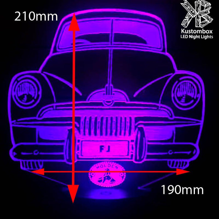 FJ Holden Classic 1953 until 1956 - 3D LED Night Light 7 Colours + Remote Control - Kustombox