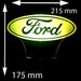 Ford Car Motor Group Logo - 3D LED Night Light 7 Colours + Remote Control - Kustombox