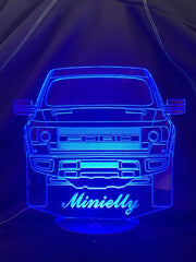 Ford Raptor Personalised Name - 3D LED Night Light 7 Colours + Remote Control - Kustombox