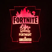 Fortnite Game Logo Personalised Name - 3D LED Night Light 7 Colours + Remote Control - Kustombox