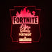 Fortnite Game Logo Personalised Name - 3D LED Night Light 7 Colours + Remote Control - Kustombox