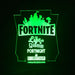 Fortnite Game Logo Personalised Name - 3D LED Night Light 7 Colours + Remote Control - Kustombox