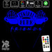 Friends Cafe Perk Logo - 3D LED Night Light 7 Colours + Remote Control - Kustombox