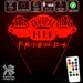 Friends Cafe Perk Logo - 3D LED Night Light 7 Colours + Remote Control - Kustombox