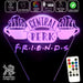 Friends Cafe Perk Logo - 3D LED Night Light 7 Colours + Remote Control - Kustombox