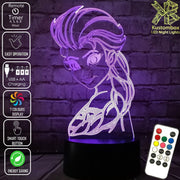 Frozen Elsa Disney- 3D LED Night Light 7 Colours + Remote Control - Kustombox