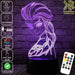 Frozen Elsa Disney- 3D LED Night Light 7 Colours + Remote Control - Kustombox