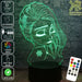 Frozen Elsa Side Face Disney- 3D LED Night Light 7 Colours + Remote Control - Kustombox disney