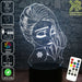 Frozen Elsa Side Face Disney- 3D LED Night Light 7 Colours + Remote Control - Kustombox disney