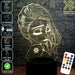 Frozen Elsa Side Face Disney- 3D LED Night Light 7 Colours + Remote Control - Kustombox disney