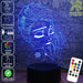 Frozen Elsa Side Face Disney- 3D LED Night Light 7 Colours + Remote Control - Kustombox disney