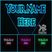 Frozen Font Personalised Name 3D LED Night Light 7 Colours + Remote Control - Kustombox