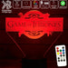 Game of Thrones Logo- 3D LED Night Light 7 Colours + Remote Control - Kustombox