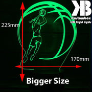 GIRL BASKETBALL PLAYER LED Night Light 7 Colours + Remote Control - Kustombox NBA