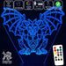 Gothic Gargole - 3D LED Night Light 7 Colours + Remote Control - Kustombox