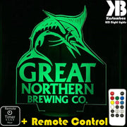 Great Northern Beer - LED Night Light 7 Colours + Remote Control - Kustombox