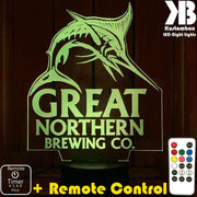 Great Northern Beer - LED Night Light 7 Colours + Remote Control - Kustombox