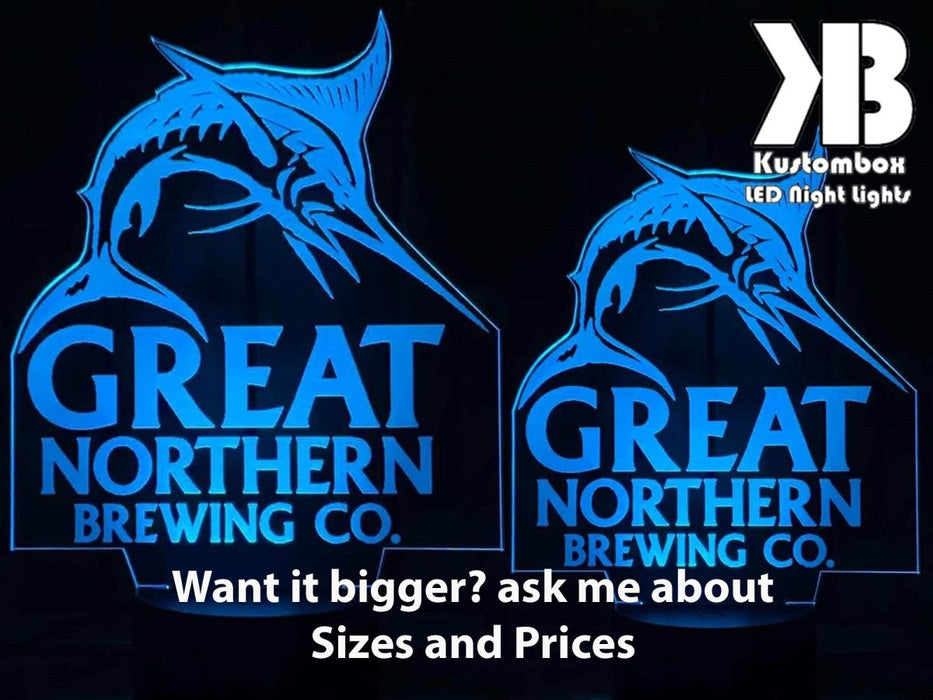Great Northern Beer - LED Night Light 7 Colours + Remote Control - Kustombox