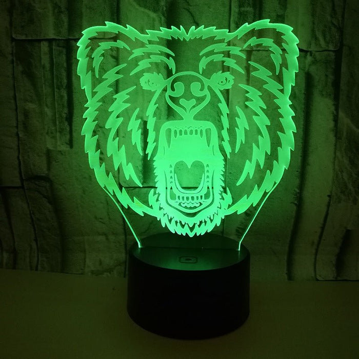 Grizzly Bear - LED Night Light 7 Colours + Remote Control - KustomboxNight Lights & Ambient LightingKustomboxStandard Size