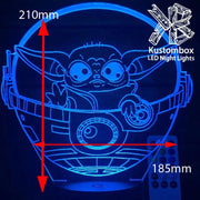 Grogu in Pod Yoda Mandolorian Star Wars - LED Night Light 7 Colours + Remote Control - Kustombox