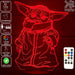 Groku Baby Yoda Mandolorian Star Wars - LED Night Light 7 Colours + Remote Control - Kustombox