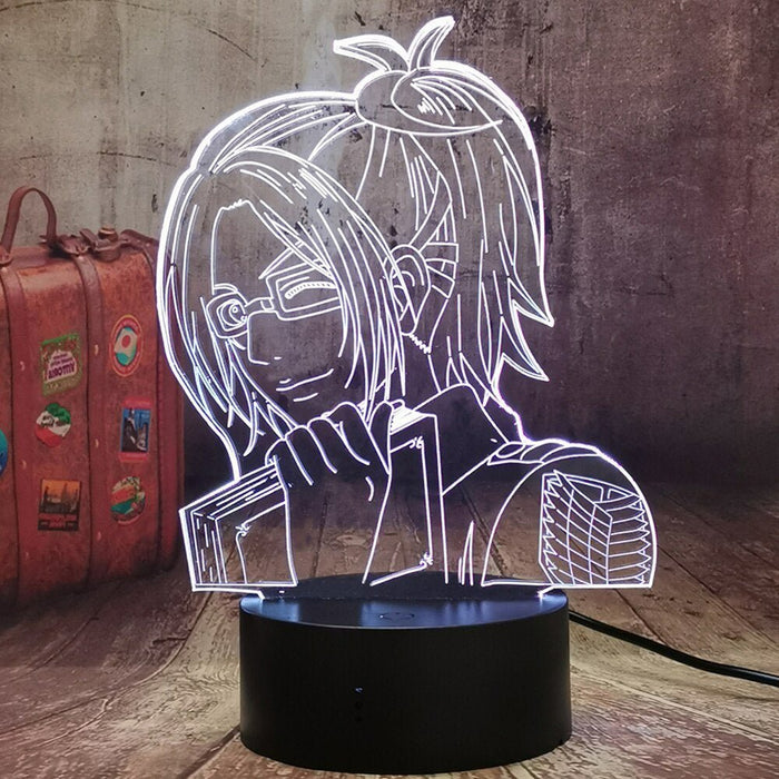 Hange Zoë Attack of Titans - 3D LED Night Light 7 Colours + Remote Control - Kustombox