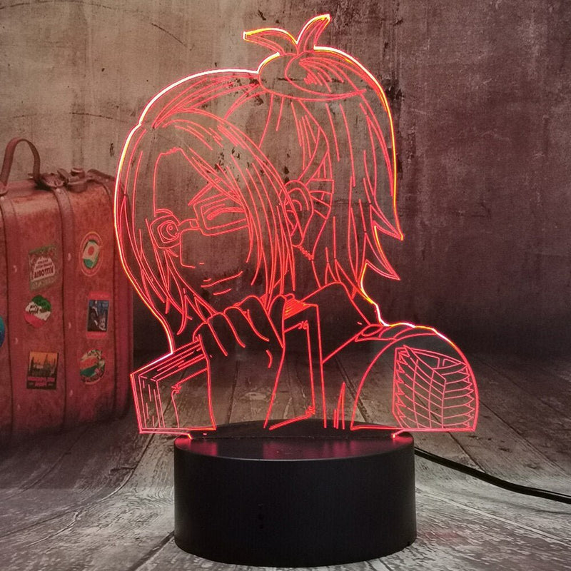 Hange Zoë Attack of Titans - 3D LED Night Light 7 Colours + Remote Control - Kustombox