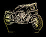 Harley Davidison Motorbike - 3D LED Night Light 7 Colours + Remote Control - Kustombox