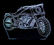Harley Davidison Motorbike - 3D LED Night Light 7 Colours + Remote Control - Kustombox