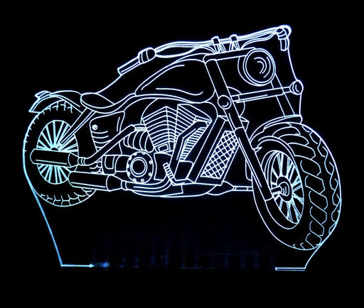 Harley Davidison Motorbike - 3D LED Night Light 7 Colours + Remote Control - Kustombox