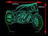 Harley Davidison Motorbike - 3D LED Night Light 7 Colours + Remote Control - Kustombox