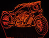 Harley Davidison Motorbike - 3D LED Night Light 7 Colours + Remote Control - Kustombox