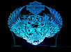 Harley Davidison Skull Piston Motorbike - 3D LED Night Light 7 Colours + Remote Control - Kustombox