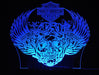 Harley Davidison Skull Piston Motorbike - 3D LED Night Light 7 Colours + Remote Control - Kustombox