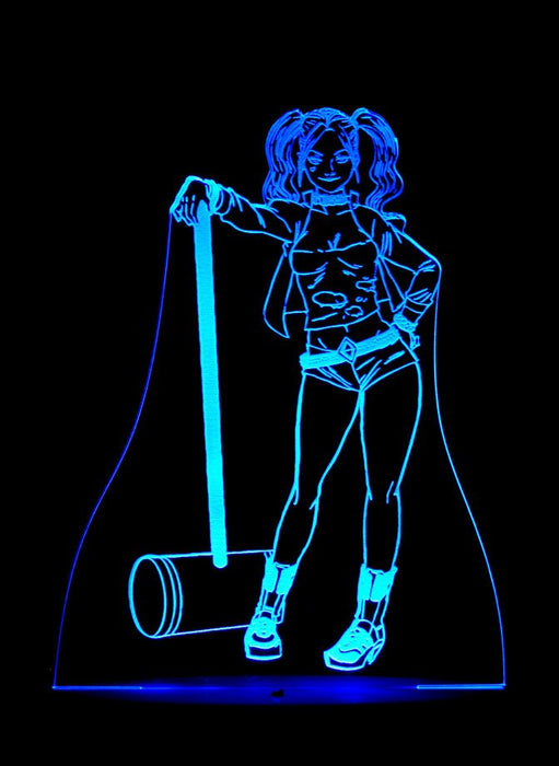 Harley Quinn Suicide Squad - 3D LED Night Light 7 Colours + Remote Control - Kustombox