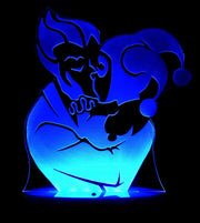Harley Quinn & The Joker - 3D LED Night Light 7 Colours + Remote Control - Kustombox dc comics