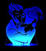 Harley Quinn & The Joker - 3D LED Night Light 7 Colours + Remote Control - Kustombox dc comics